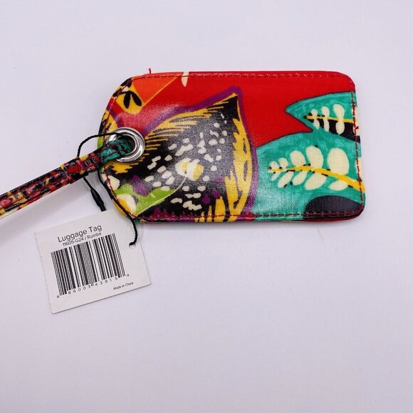 Vera Bradley LUGGAGE TAG laminated travel suitcase ID case gift card holder NEW - Picture 4 of 5